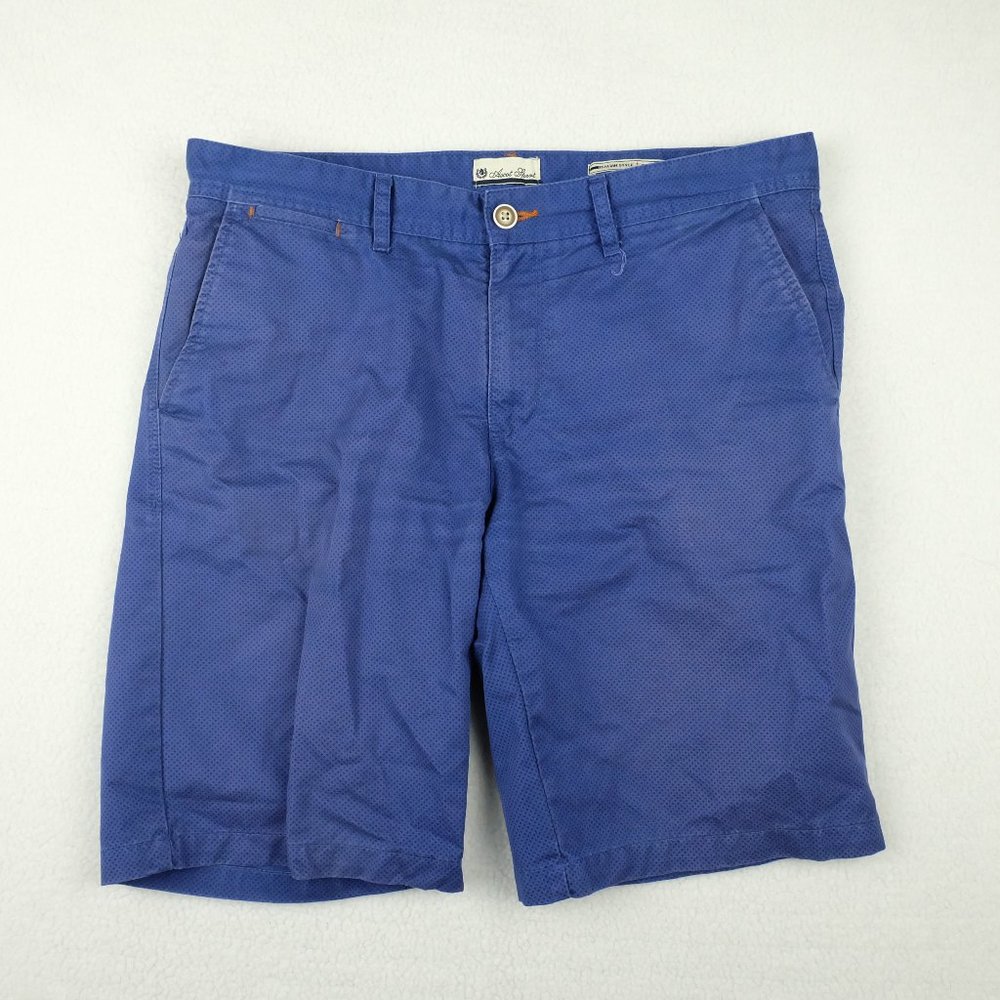 Ascot Sport Mens Chino Shorts 36 50 Blue Micro Argyle Italian Style Trousers